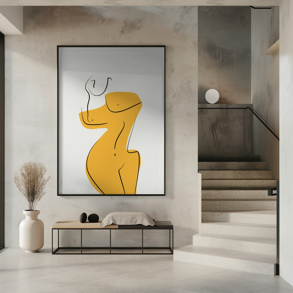 Elegant Female Nude Silhouette | Poster