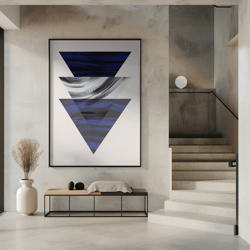 Drei geometrische Dreiecke | Poster