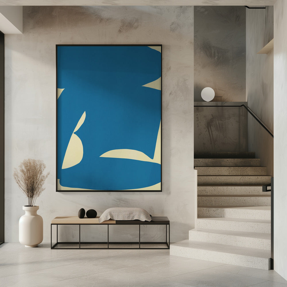 Abstrakte blaue Form | Poster