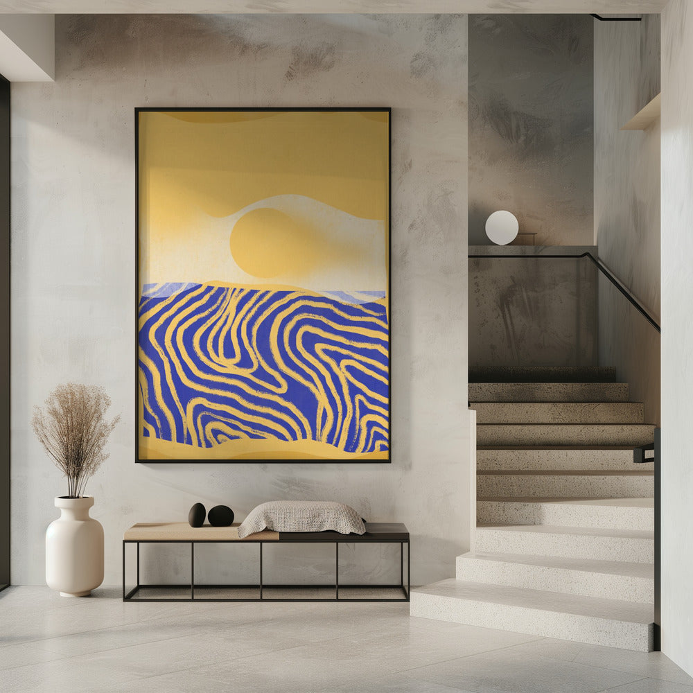 Goldene Wellen Harmonie | Poster
