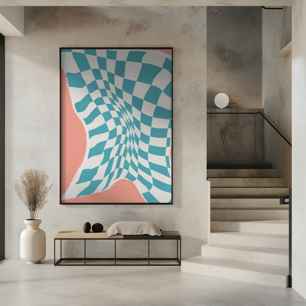 Line Drying Fabric In the Wind | Poster