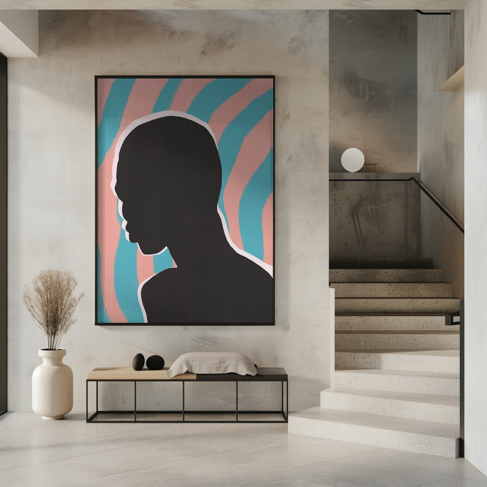 Anonymous Portrait In Neon Lights | Poster