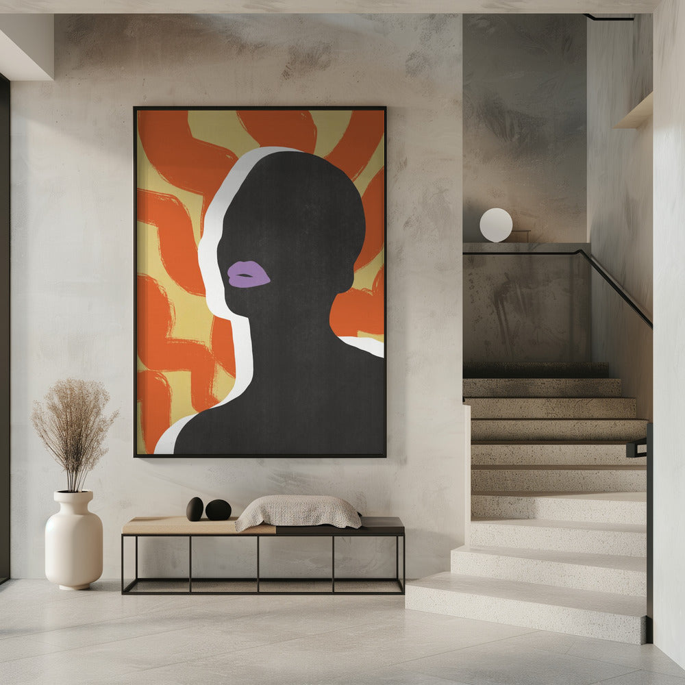 Anonymes Porträt in der Sonne | Poster