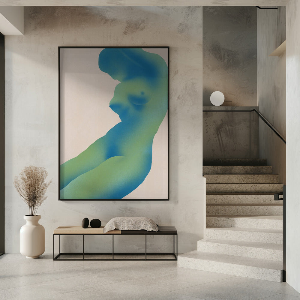 Abstrakte menschliche Figur mit Farbverläufen | Poster