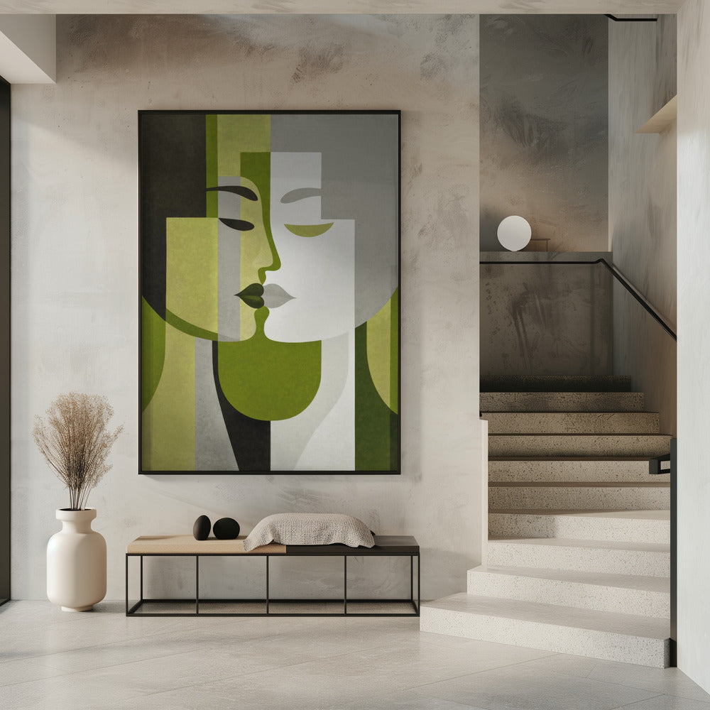 Küss mich, Grün, Grau | Poster