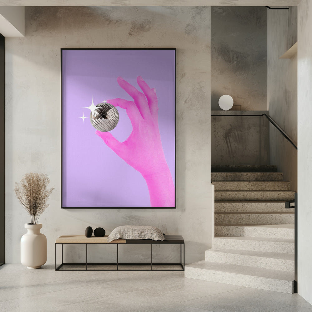 Rosa leuchtende Kugel | Poster