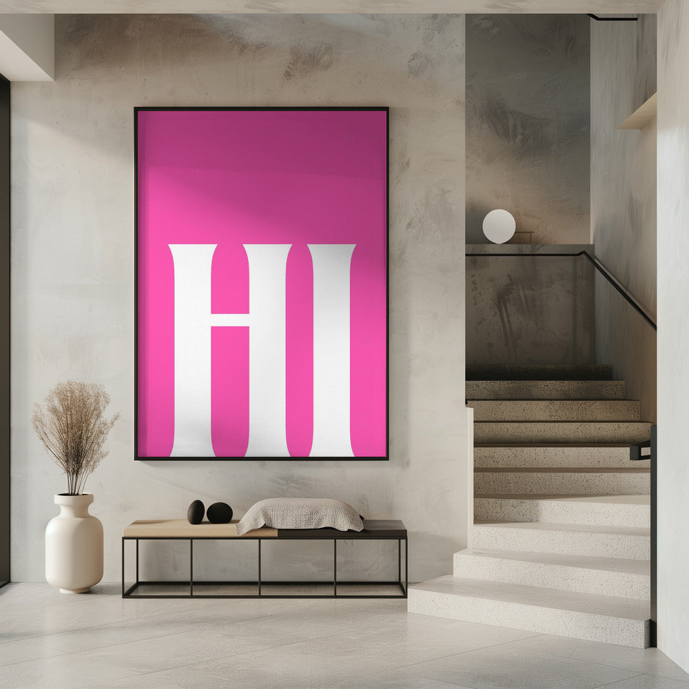 Kräftiger rosa Gruß | Poster