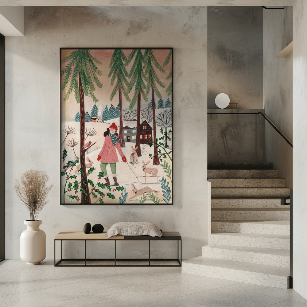 Spaziergang im Schnee | Poster
