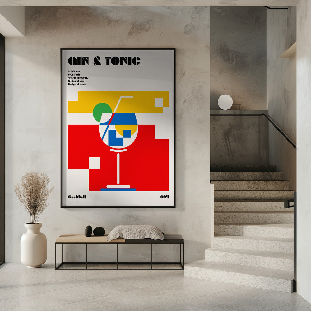 Gin & Tonic Bauhaus Cocktail | Poster