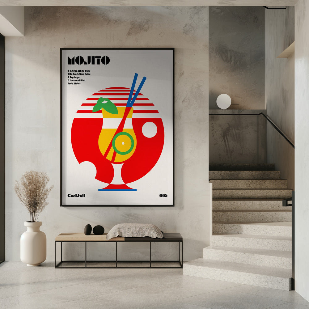 Mojito Bauhaus Cocktail | Poster