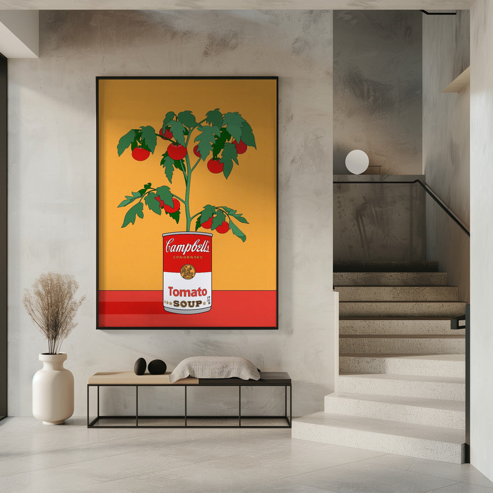 Campbells Suppe Tomatenpflanze Retro Illustration | Poster