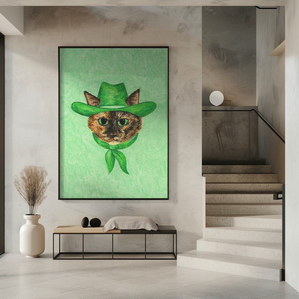 Tilly, die Cowgirl-Schildpattkatze | Poster