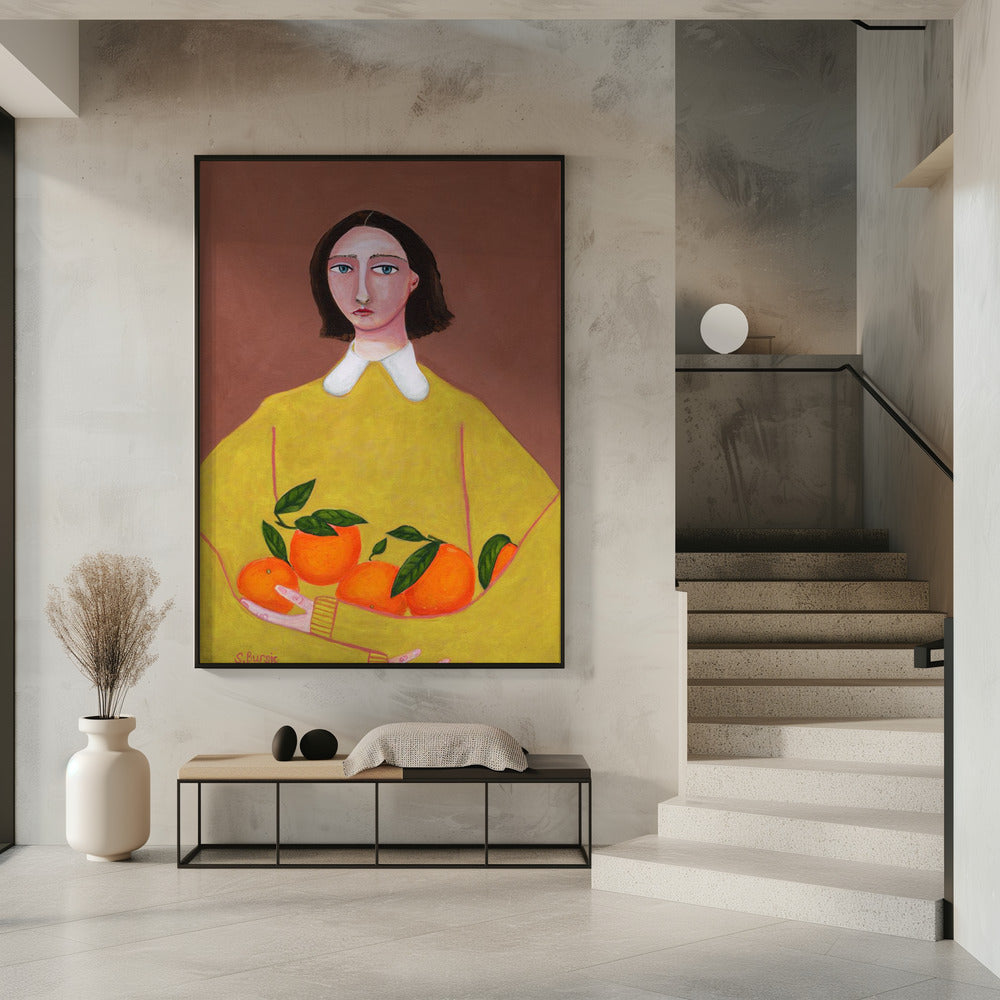 Dame mit Orangen | Poster
