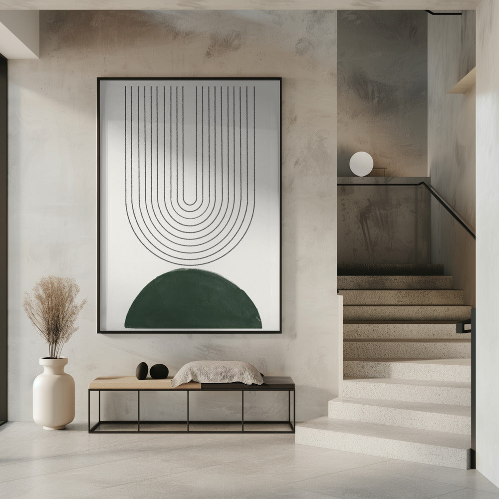Green Mid Century Modern No.5 | Poster