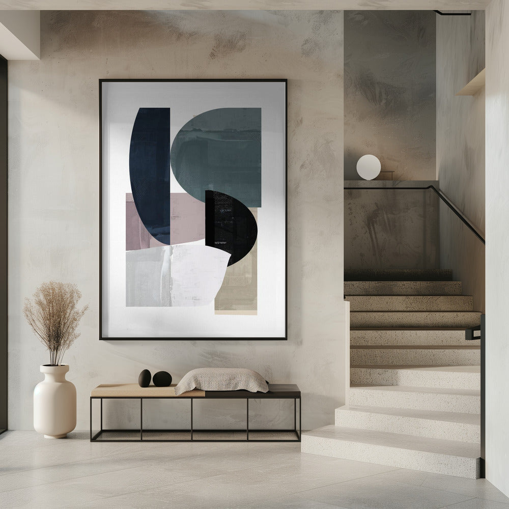Navy Shapes No3 | Poster