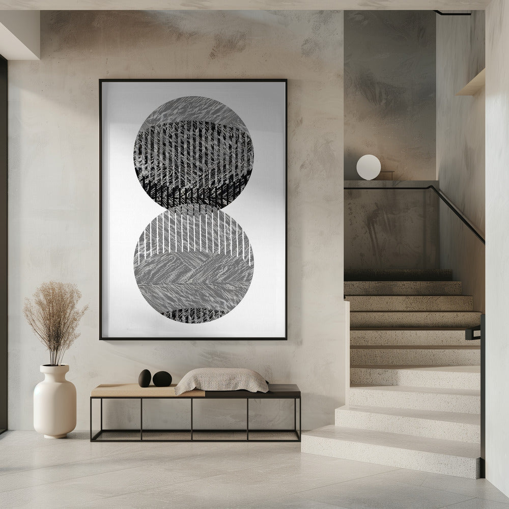 Schwarz-Graue Punkte Bauhaus Nr. 3 | Poster
