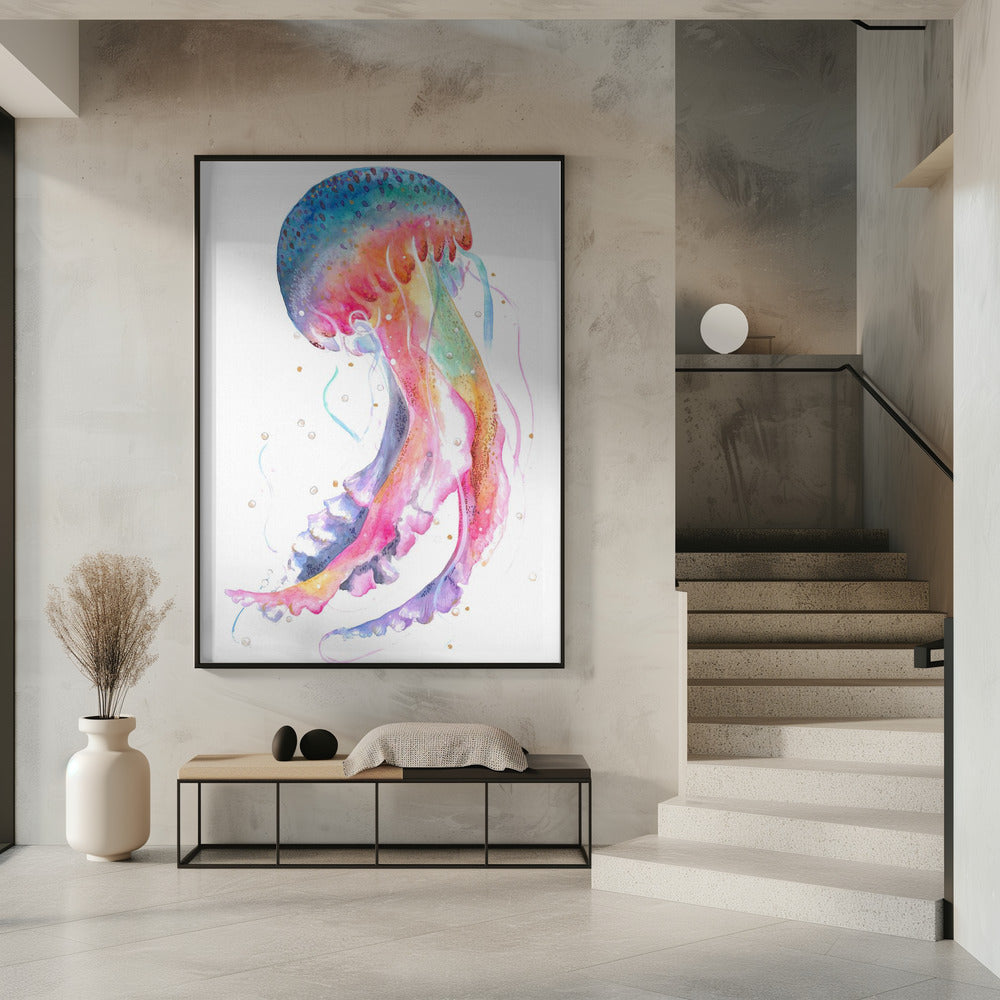 Quallen mit Regenbogenfarben | Poster
