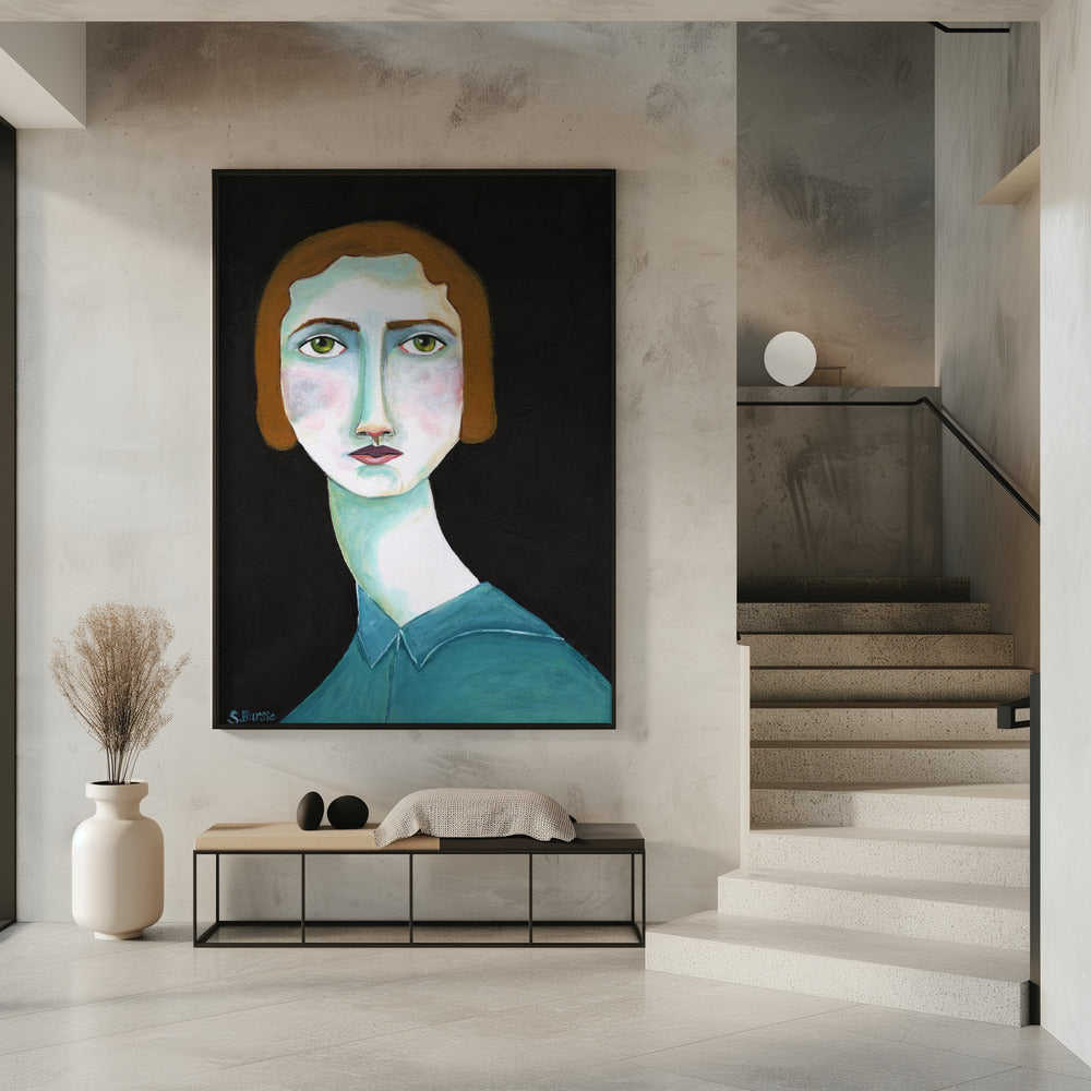 Vintage Dame schaut | Poster