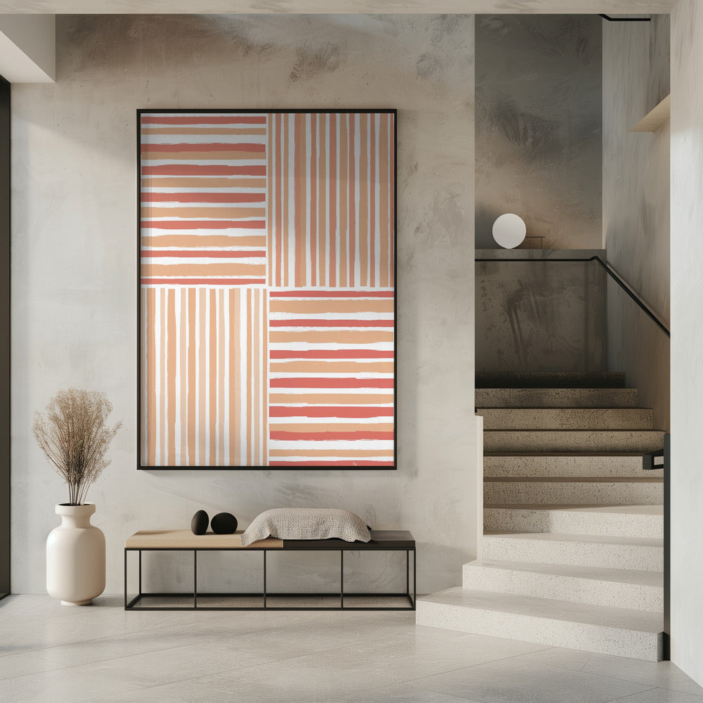 Vertikale und horizontale Streifen | Poster