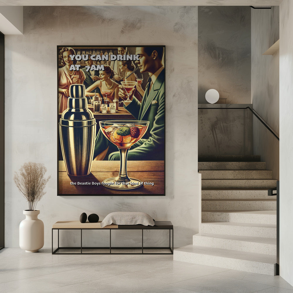 Du kannst um 7 Uhr morgens trinken | Poster