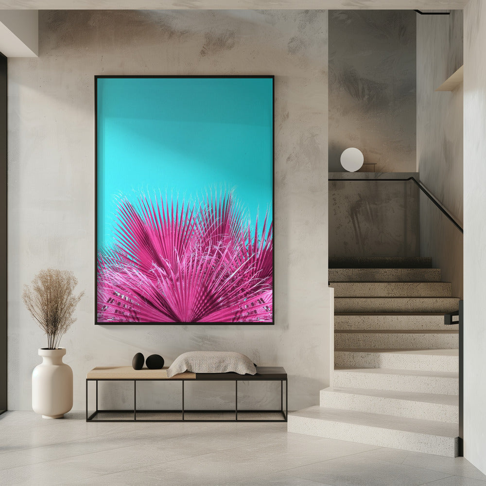 Elektrische rosa Palmwedel | Poster