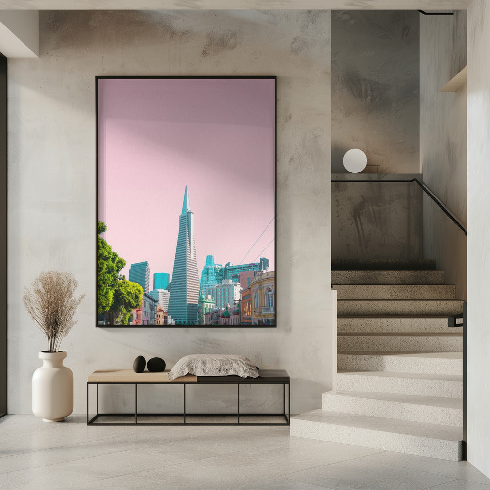 Pyramide in der Stadt | Poster