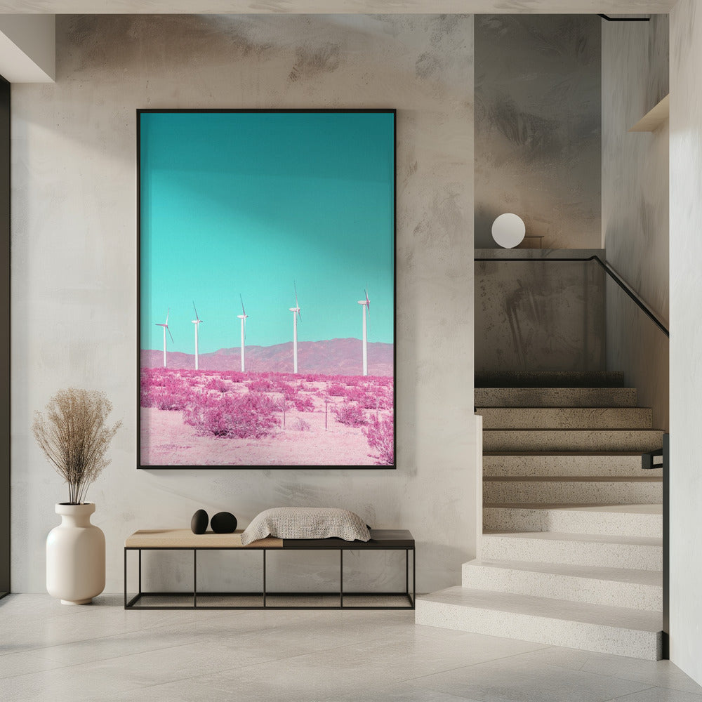 Palm Springs Windmühlen in der Wüste | Poster