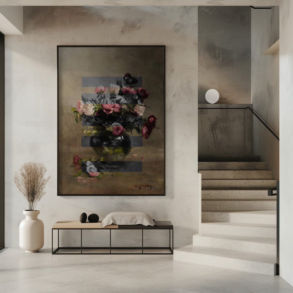 Blumenstrauß aus Vintage-Ölgemälden, Collage | Poster