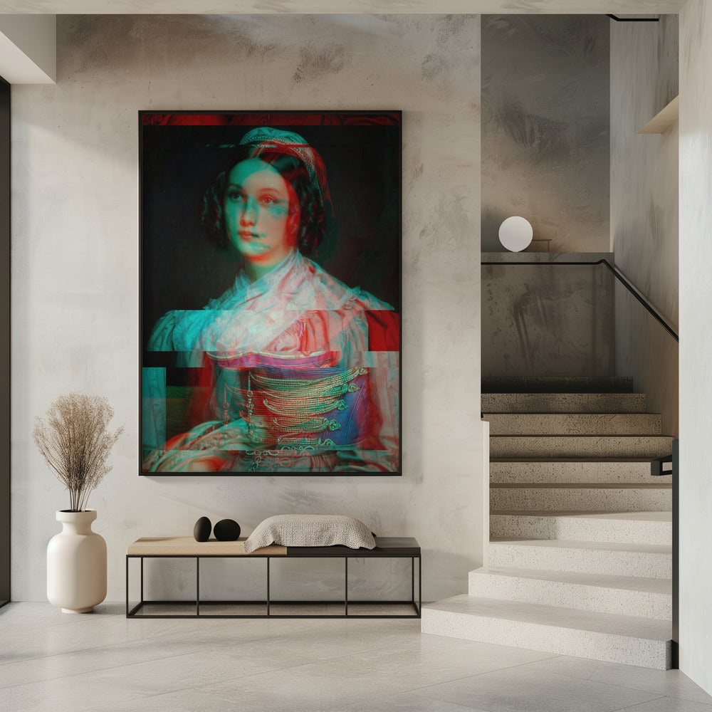 Glitched Portrait einer Frau | Poster