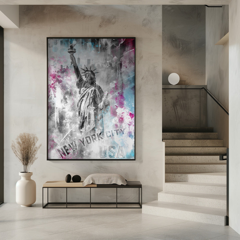 POP ART Freiheitsstatue - Spritzer | Poster