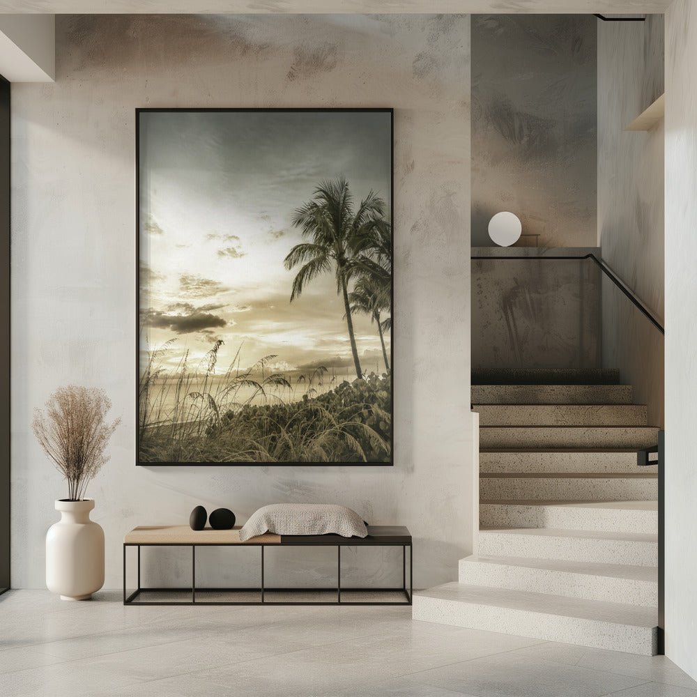 BONITA BEACH Vintage Sonnenuntergang | Poster