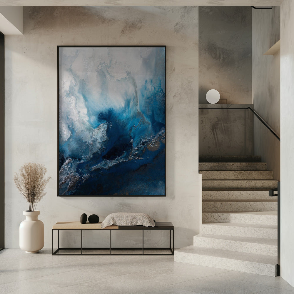 Meereslandschaftsabstraktion – Blaues Wasser | Poster