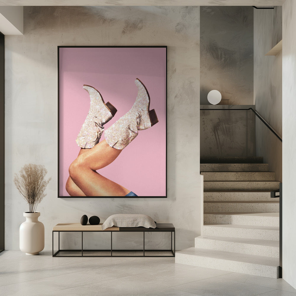 Diese Stiefel - Glitzer Pink II | Poster
