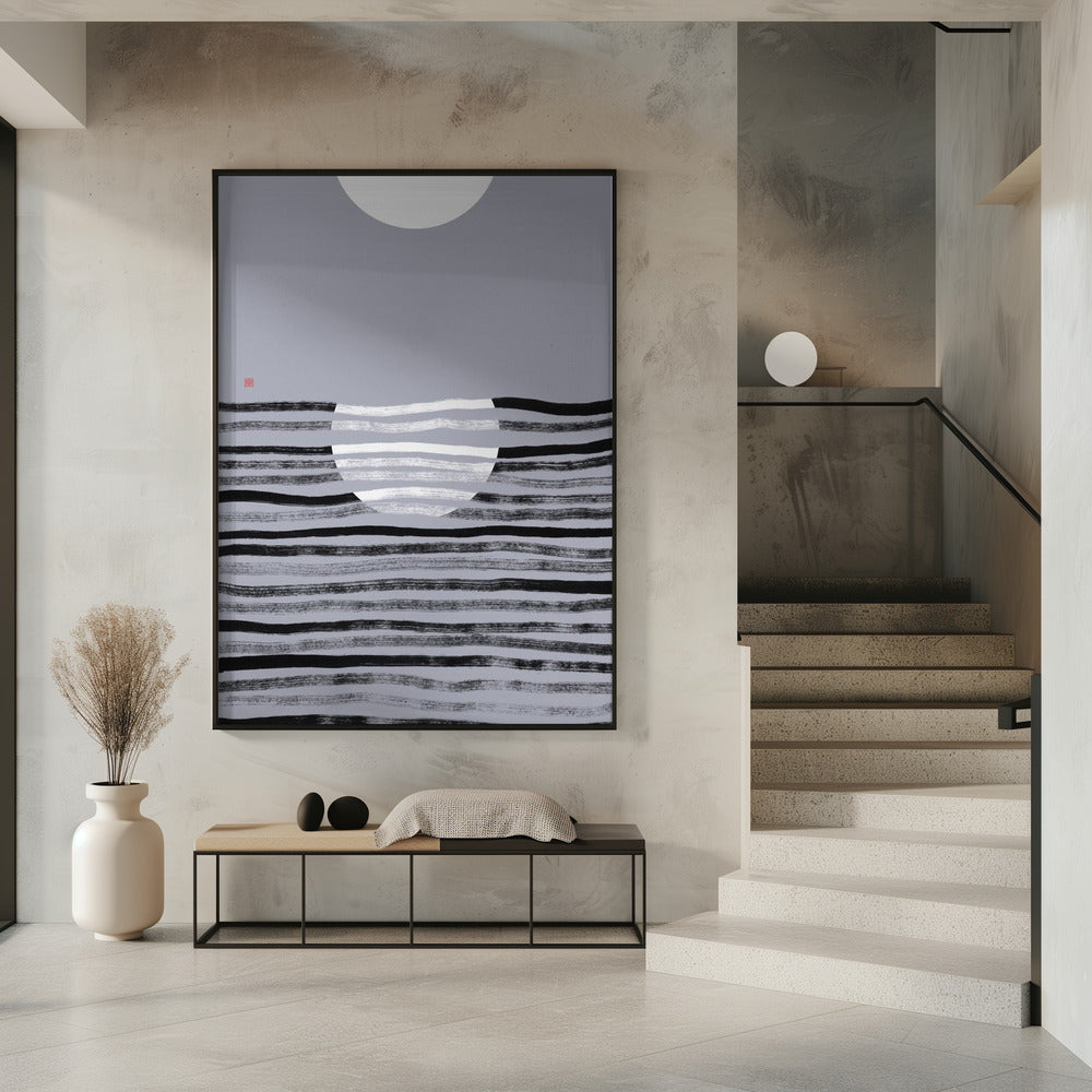 Versteckter Mond Nr. 2 | Reflexion | Poster