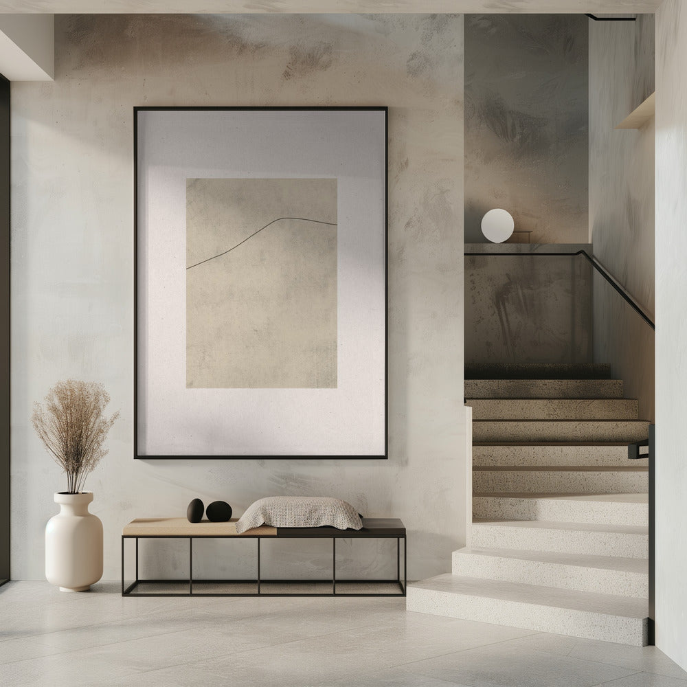 Linie auf geflüstertem Beige | Poster