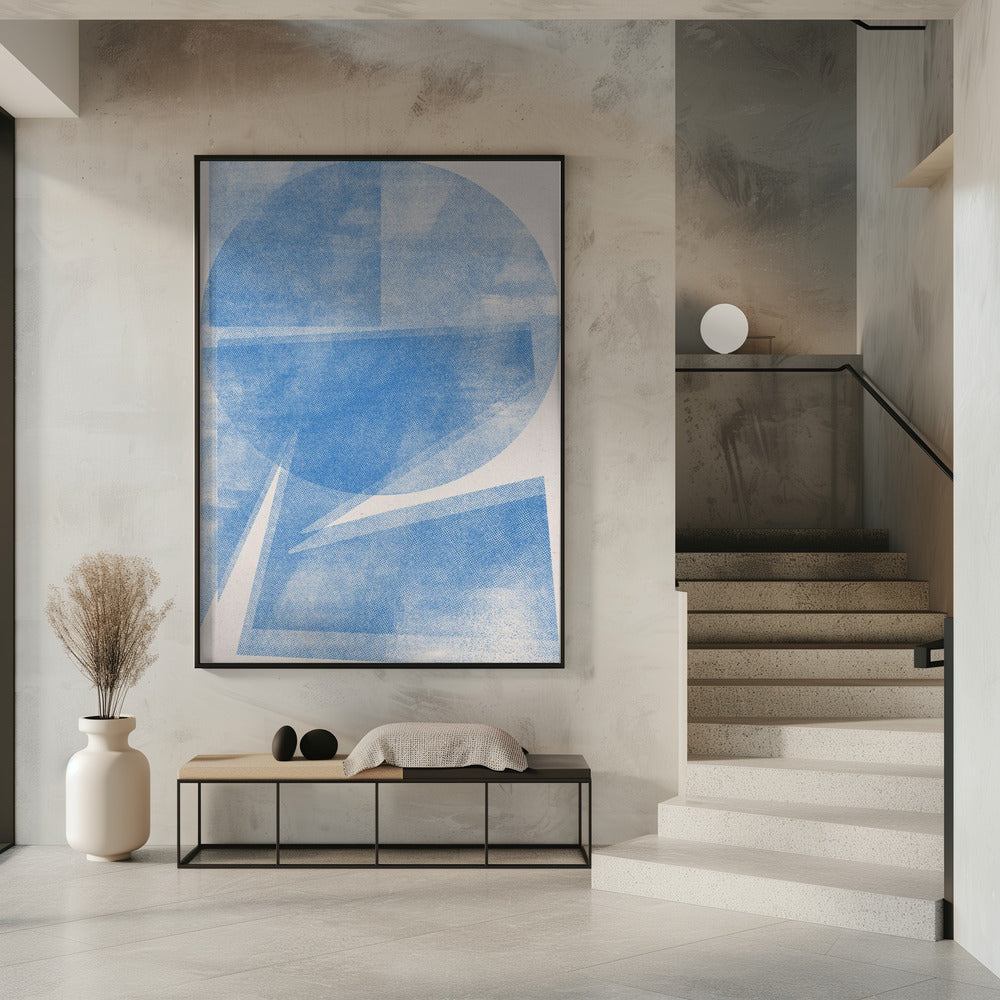 Azurblaue Geometrie | Poster