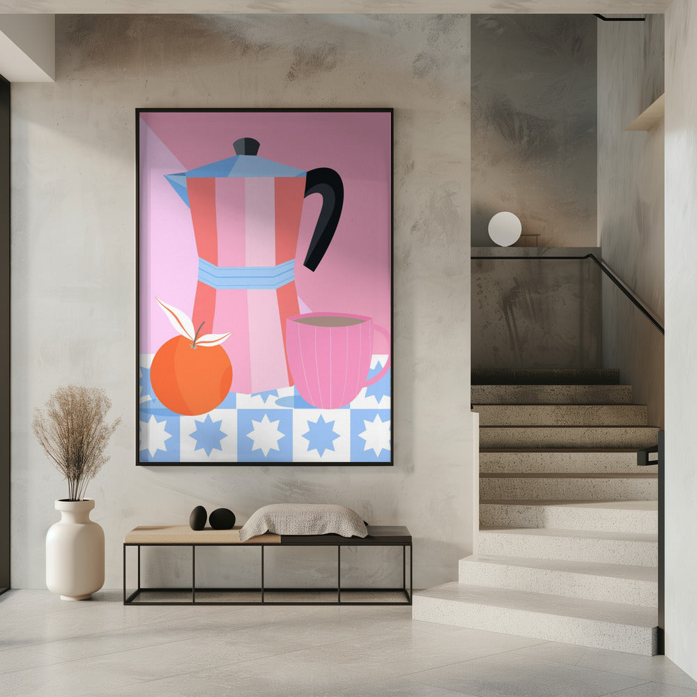 Stillleben mit Moka-Kanne | Poster