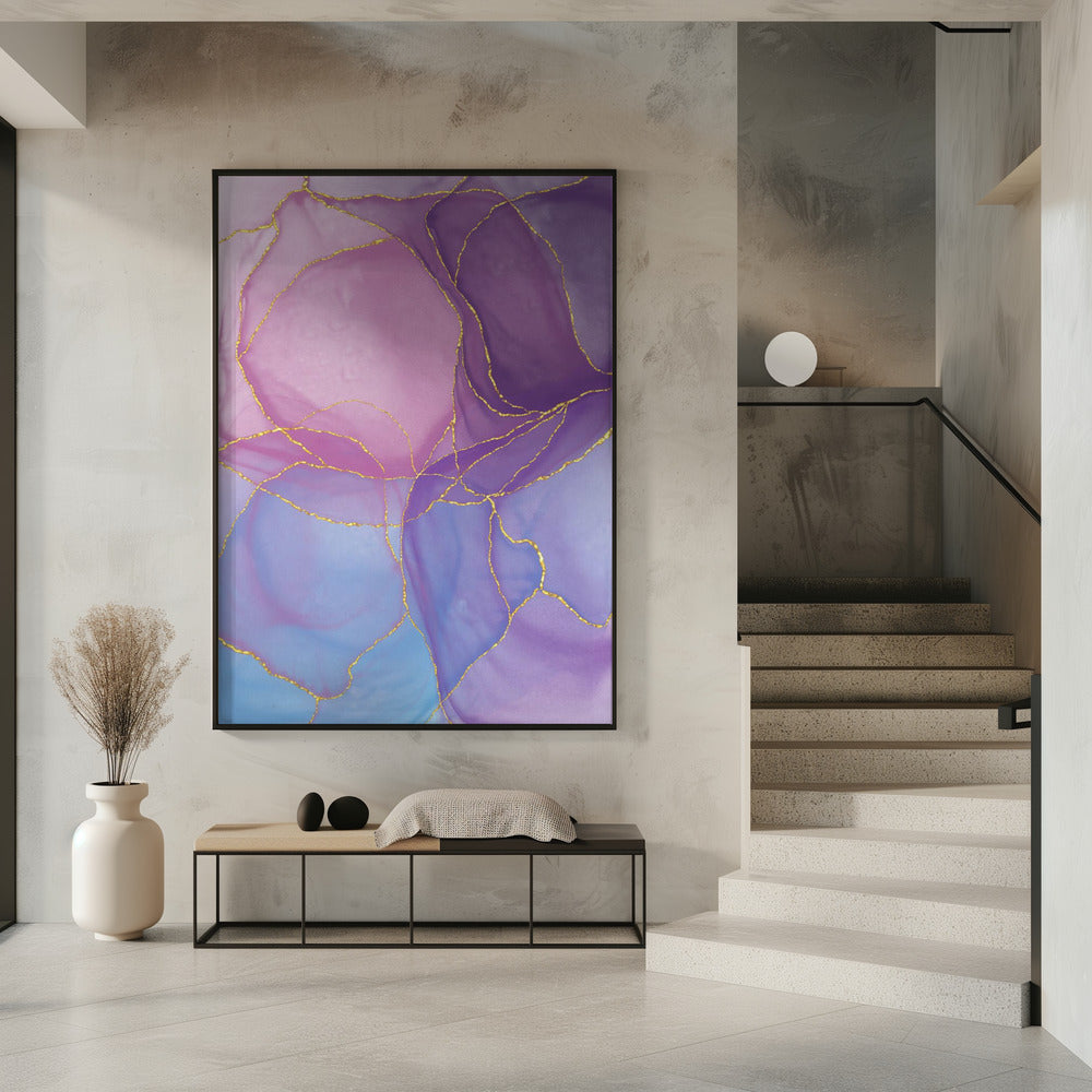 Abstraktes Pastell & Gold | Poster