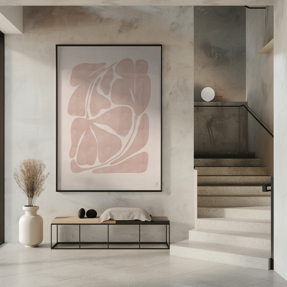 Beige abstrakte Formen | Poster