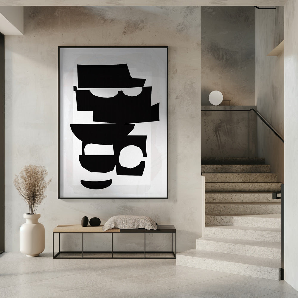 Schwarz-weiße ausgeschnittene Formen 1 | Poster