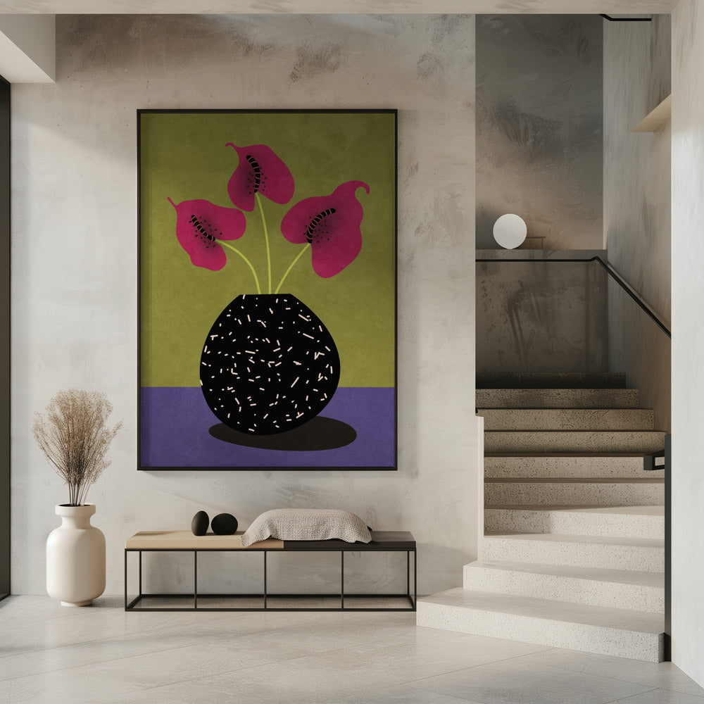Schöne Blumen in der Vase | Poster