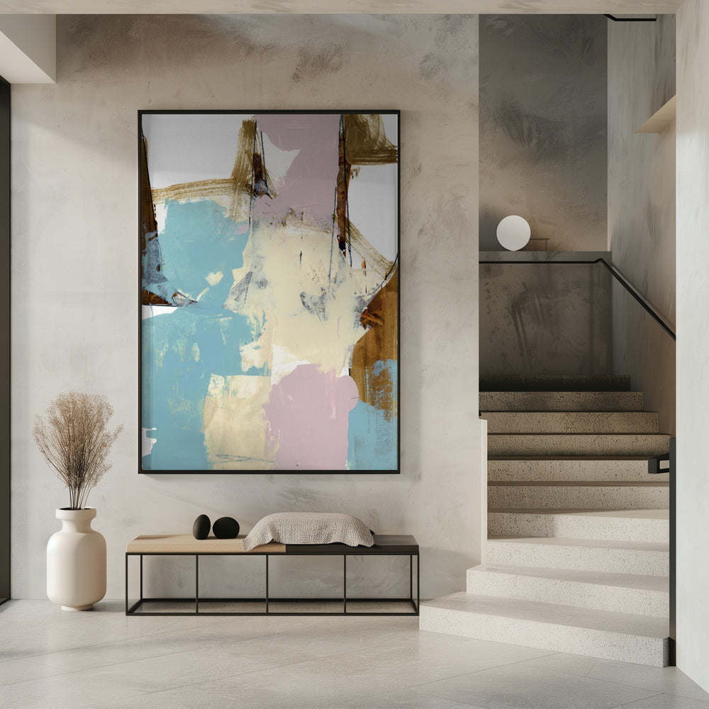 Blau Rosa Düster Abstrakt 1 | Poster