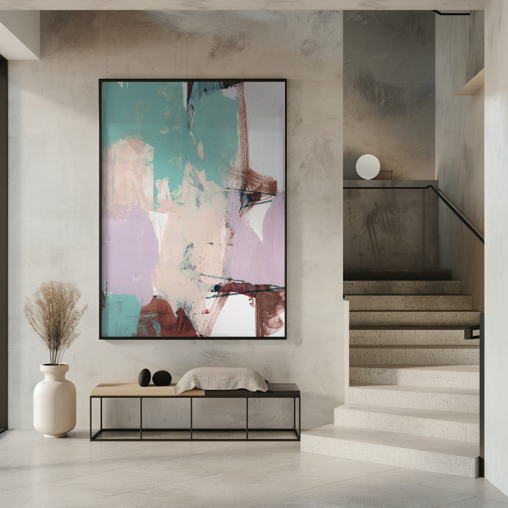 Blau Rosa Düster Abstrakt 2 | Poster