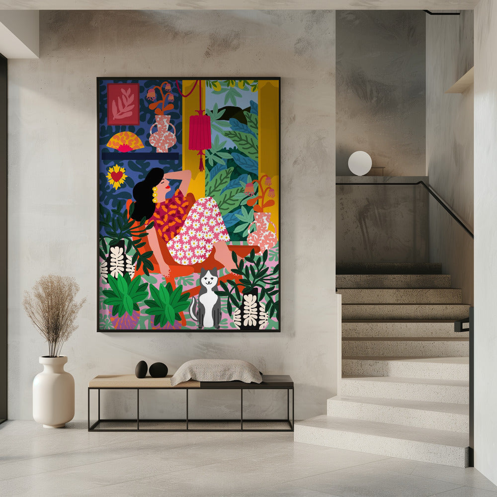 Flower-Power-Frau | Poster