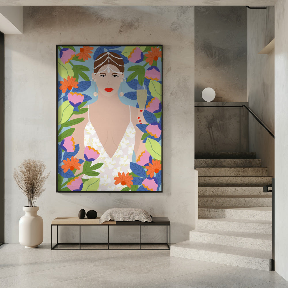 Sommerkönigin in Blumen | Poster