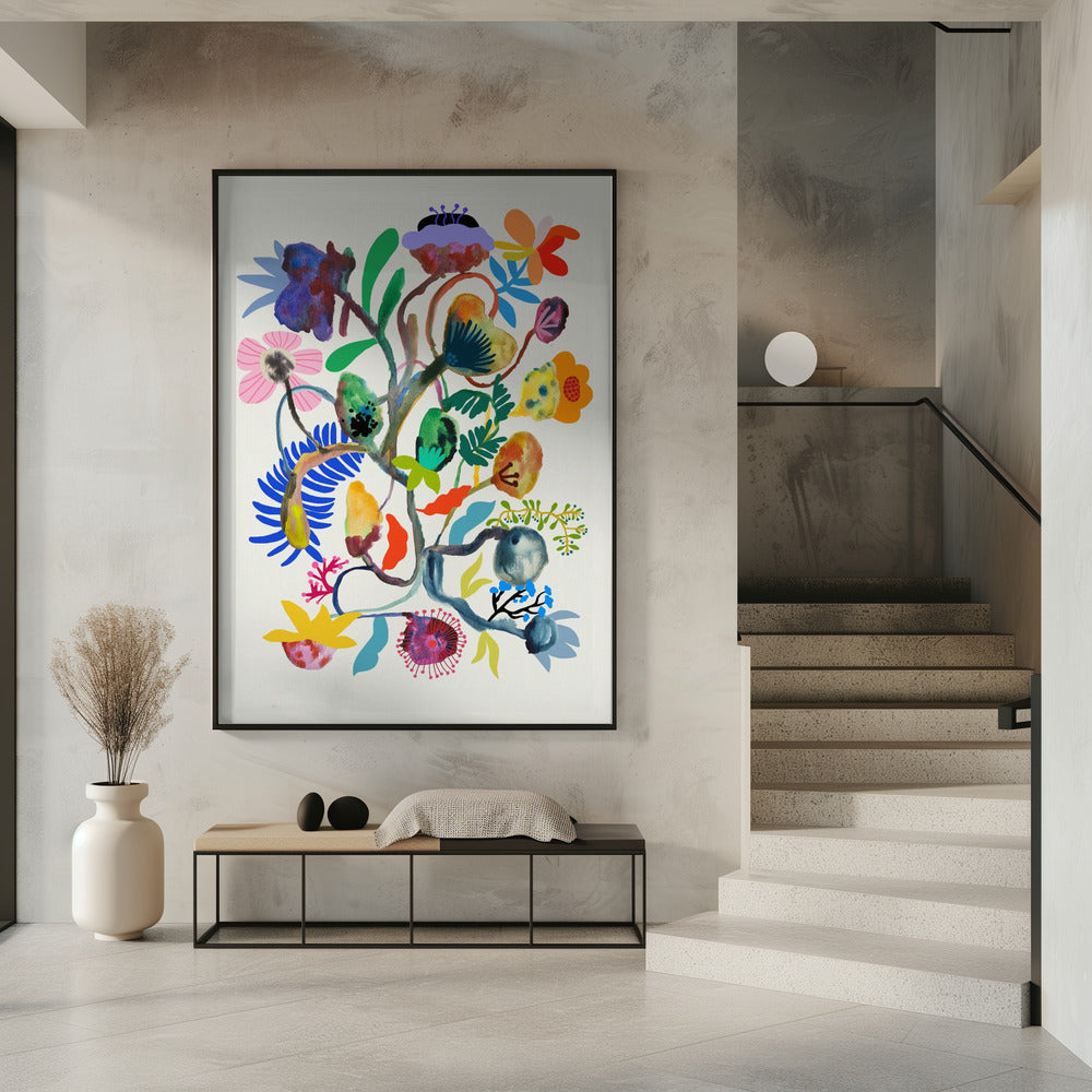 9933x14043 Din 115 Abstrakt Blumen | Poster