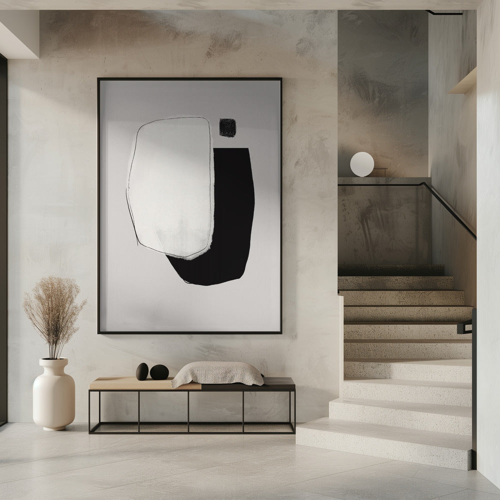 Monochrome Formen und negativer Raum | Poster