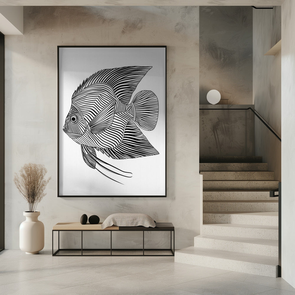 Linienkunst Fisch | Poster