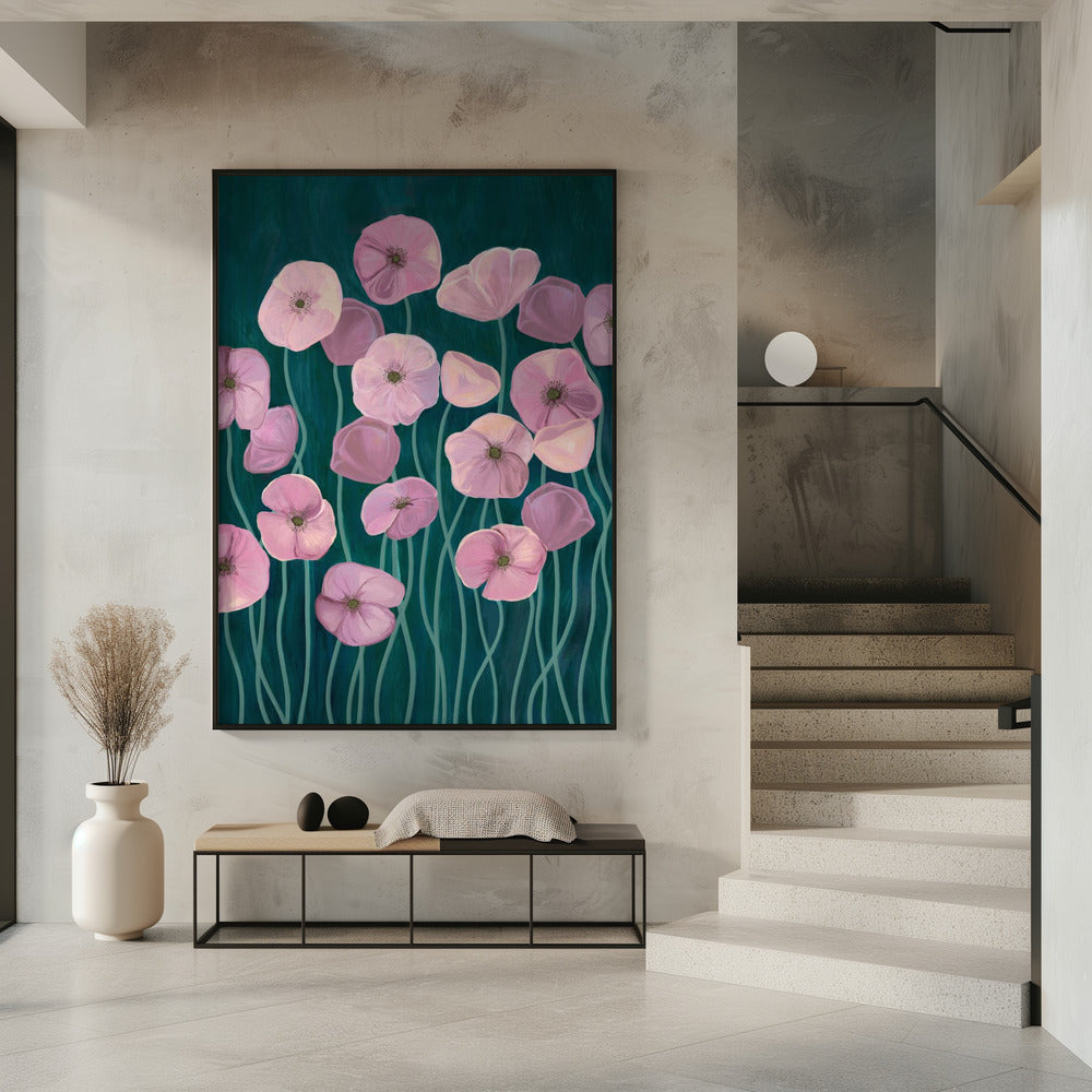 Rosa Mohnblumen | Poster