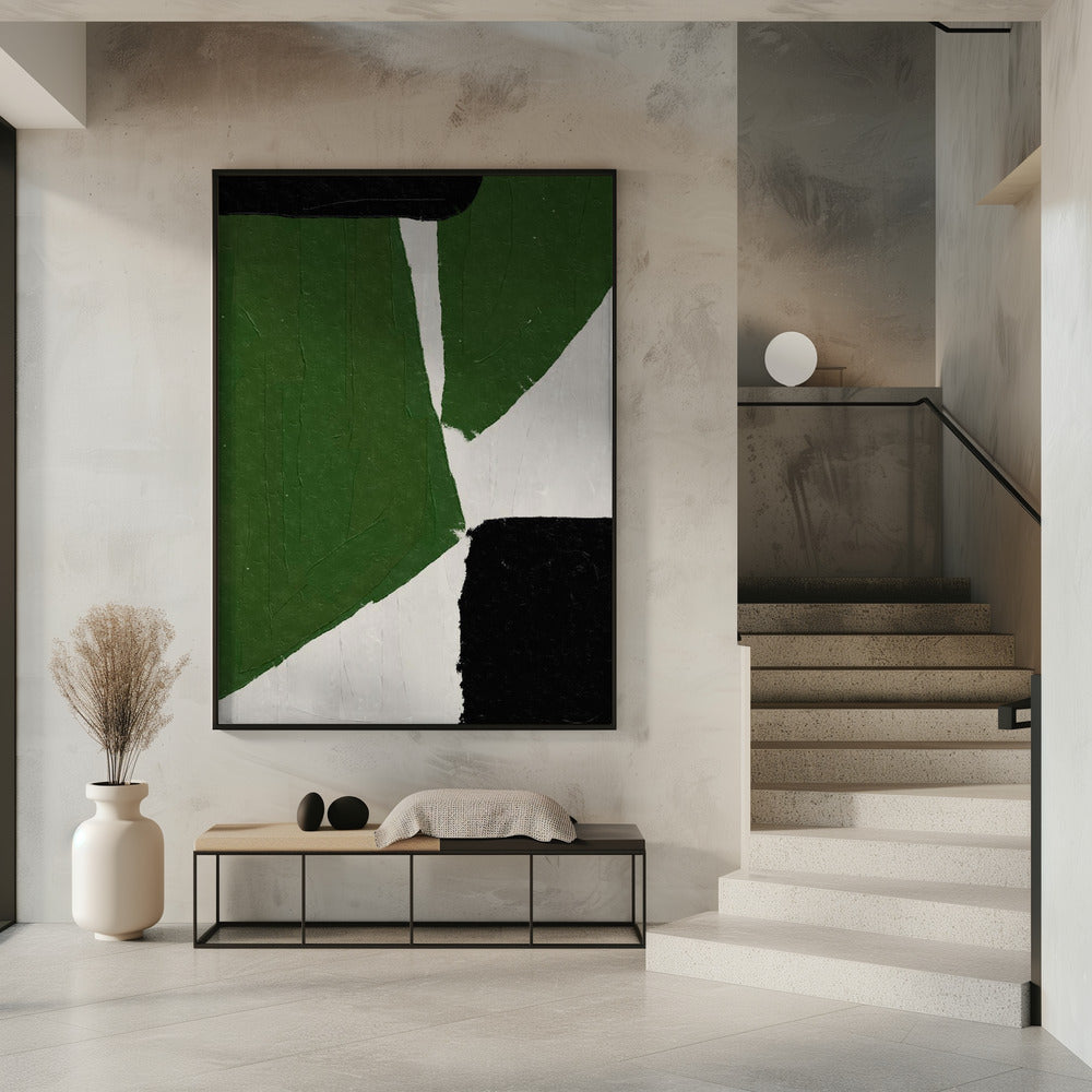 Abstract Green Shapes | Poster